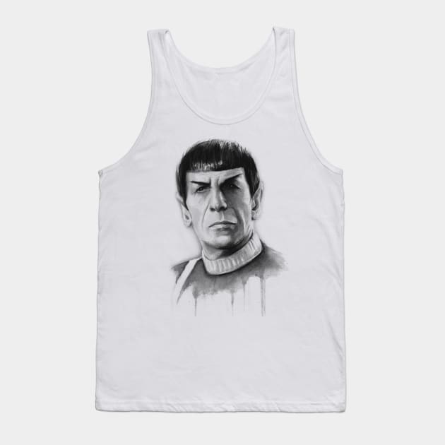 Spock Portrait Tank Top by Olechka